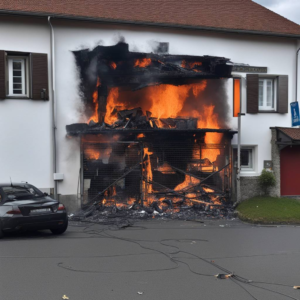 Kantonspolizei St. Gallen untersucht Brand in Schweinestall in Gossau SG