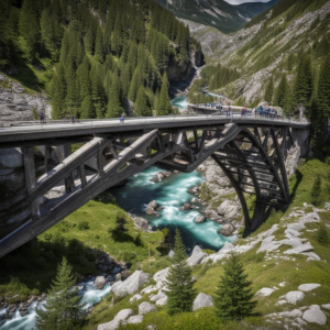 Beschädigte Brücke in Cogne im Aostatal nur per Luftweg erreichbar