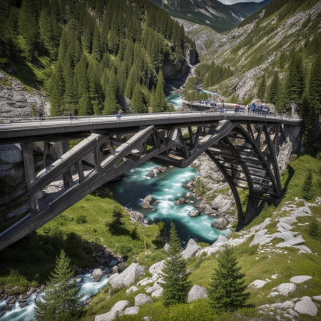 Beschädigte Brücke in Cogne im Aostatal nur per Luftweg erreichbar