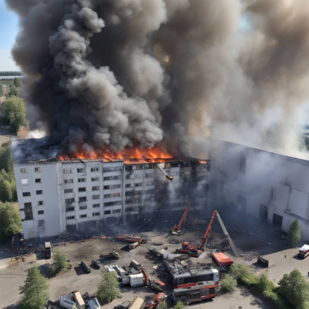 Brand in einer russischen Ölraffinerie nach einem Drohnenangriff